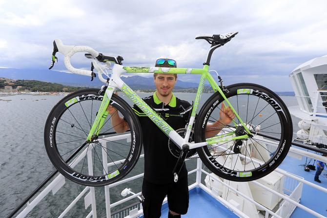 Peter Sagan and his 2013 Hulk Cannondale