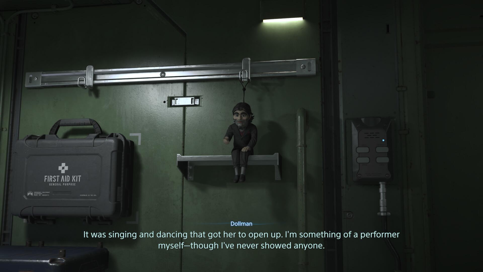 Dollman hints that he's a bit of a performer in Death Stranding 2: On the Beach