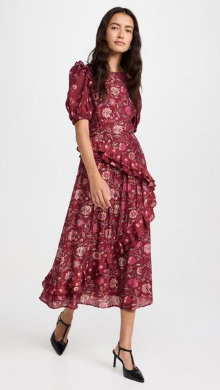 Famke Print Puff Sleeve Dress