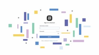 Login screen for Abstract, the version control tool for Sketch