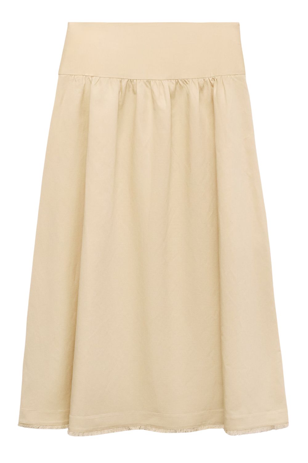 Mango Midi Skirt with Frayed Ends