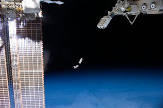 CubeSats being deployed from the International Space Station.