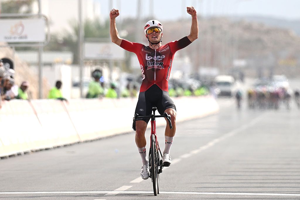 Tour of Oman: Early breakaway survivor Baptiste Veistroffer holds off charging peloton to seal first pro victory on stage 2