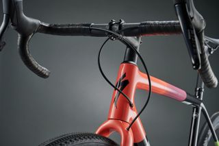 Detail of Specialized Crux Pro handlebars and stem