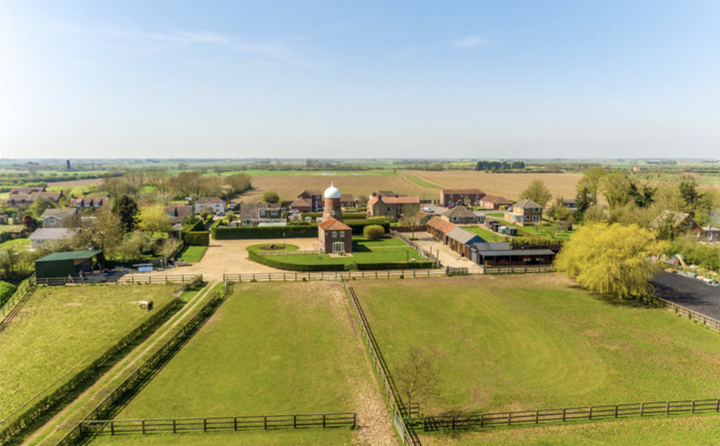 Bird's eye view of Rhoades Mill, Sibsey, Lincs