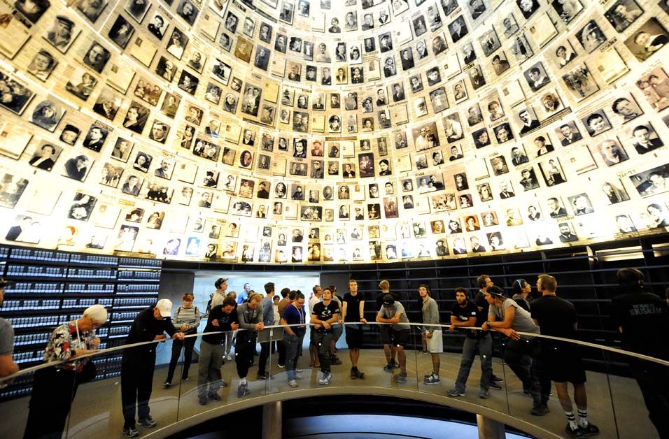 The riders learn about some of the victims of the Holocaust
