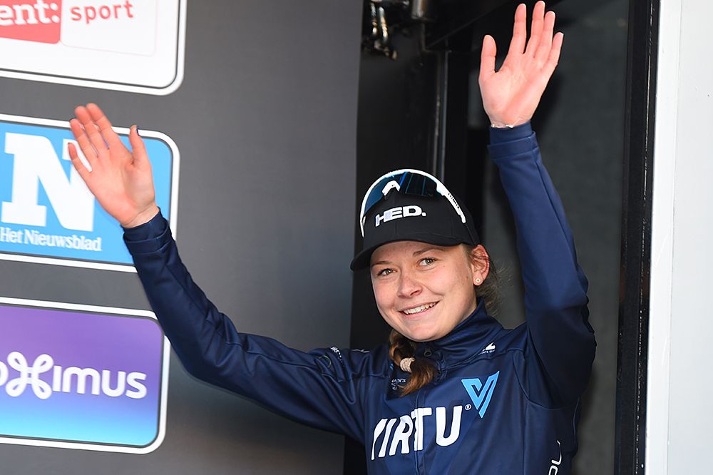 Christina Siggaard (Team Virtu Cycling) won Saturday's re-vamped Omloop Het Nieuwsblad