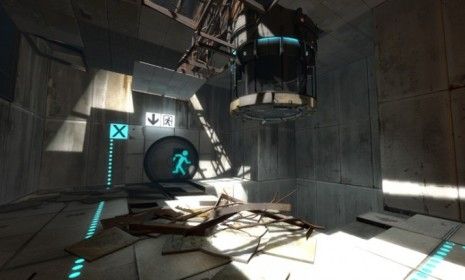 A screen shot from Portal 2: The follow-up to the 2007 video game hit introduces &amp;quot;mind-bending&amp;quot; new features to its brain-busting puzzles.