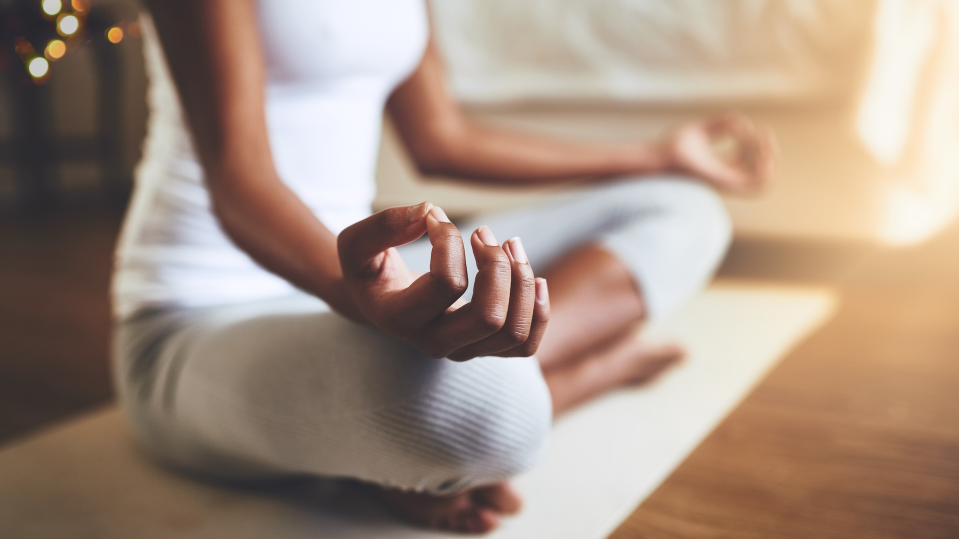 woman meditating