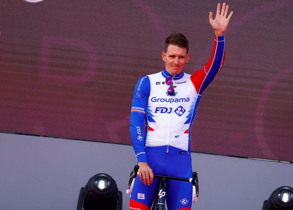 Arnaud Demare (Groupama-FDJ) at the 2022 Giro d'Italia teams presentation