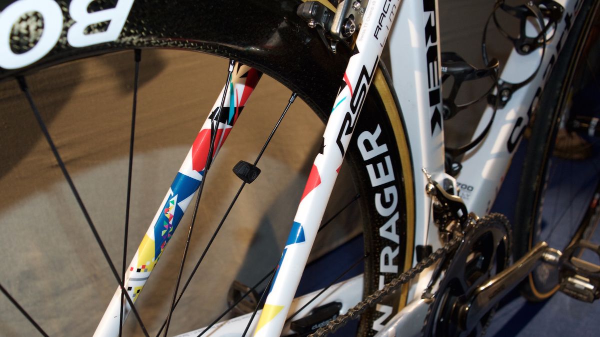 The colour scheme pays homage to Cancellara&rsquo;s former teams.