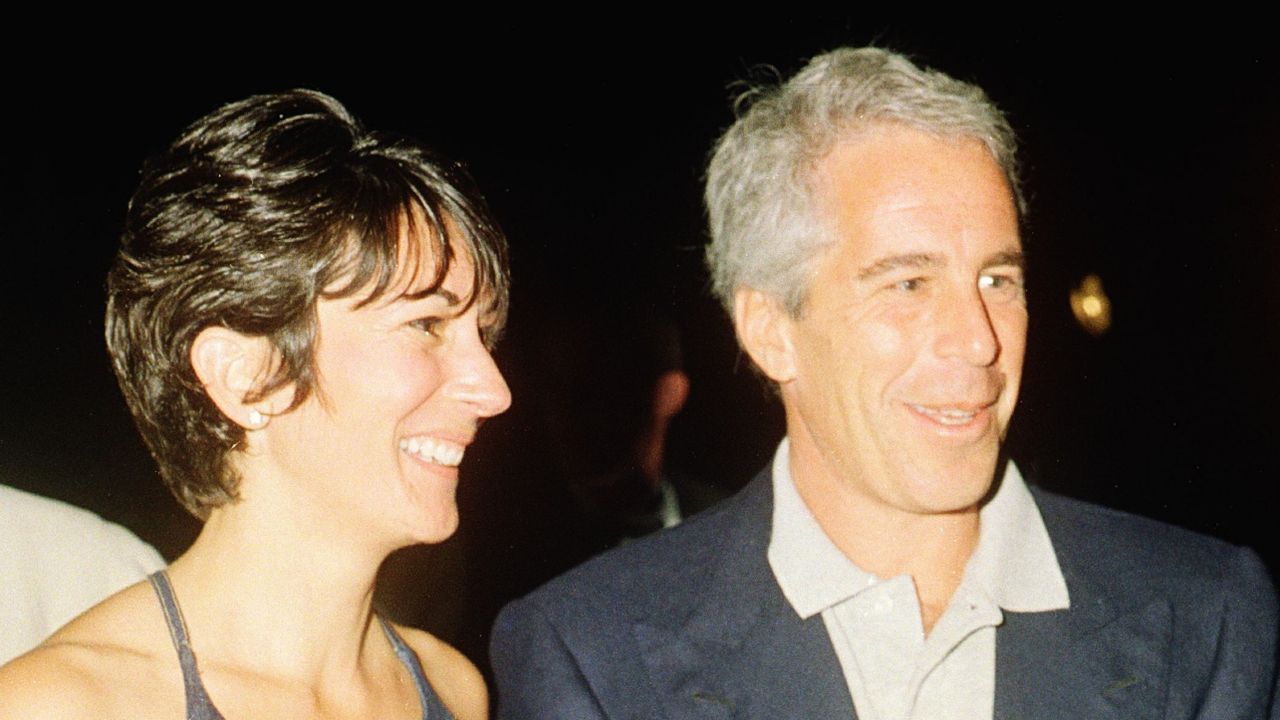 Ghislaine Maxwell and Jeffrey Epstein at Donald Trump’s Mar-a-Lago resort in Florida in 2000