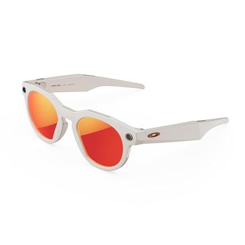 Oakley | Meta Hstn - With Meta Ai, Audio, Photo, Video Compatibility - Warm Grey, Prizm Ruby