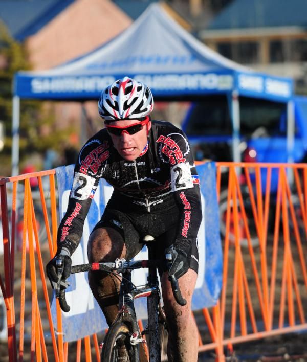Jonathan Page (Planet Bike) riding in fourth place.