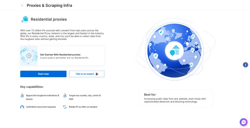 Bright Data residential proxies