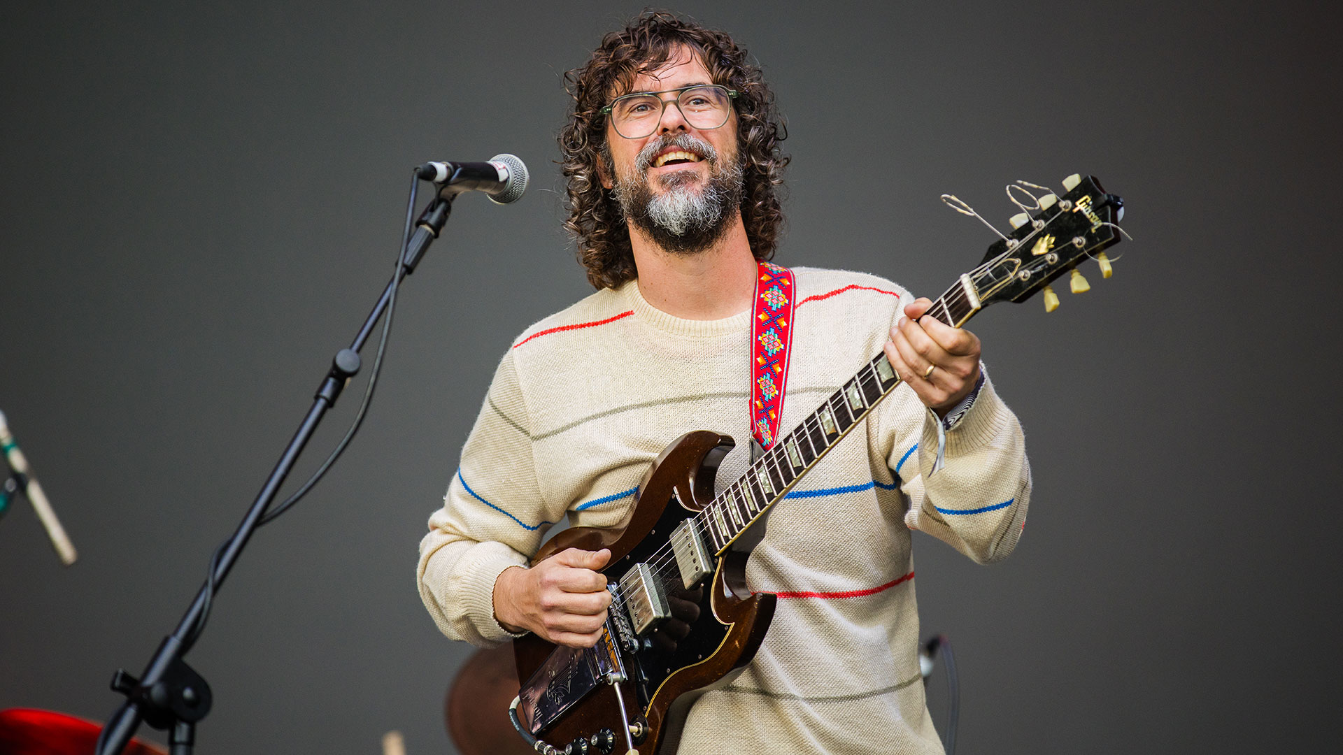 James Petralli of White Denim performs live on stage during day one of Lollapalooza Brazil at Autodromo de Interlagos on March 28, 2025 in Sao Paulo, Brazil