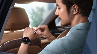 Huawei Watch Buds in car