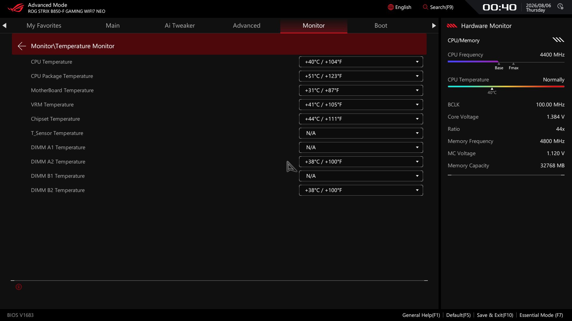 Asus ROG Strix B850-F Gaming Wifi Neo - BIOS