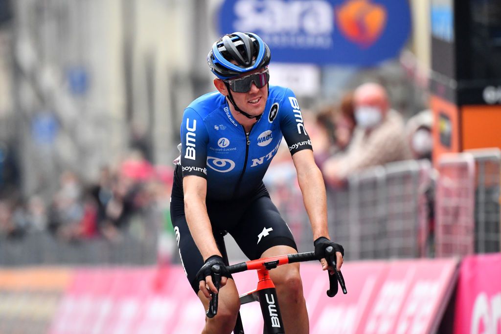 SAN DANIELE DEL FRIULI ITALY OCTOBER 20 Arrival Ben Oconnor of Australia and NTT Pro Cycling Team Disappointment during the 103rd Giro dItalia 2020 Stage 16 a 229km stage from Udine to San Daniele Del Friuli 249m girodiitalia Giro on October 20 2020 in San Daniele Del Friuli Italy Photo by Stuart FranklinGetty Images