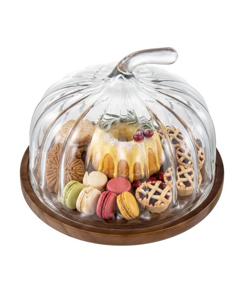 Mygift Pumpkin Glass Cloche