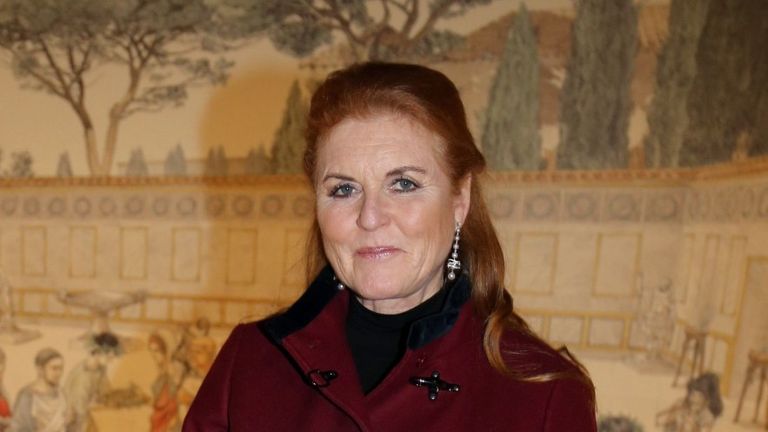 Sarah Ferguson partied with Joan Collins on February 17th, seen here attending the "La Bussola Del Cuore" presentation