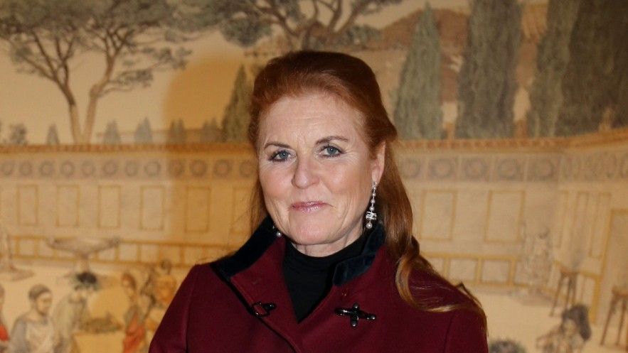 Sarah Ferguson partied with Joan Collins on February 17th, seen here attending the &quot;La Bussola Del Cuore&quot; presentation