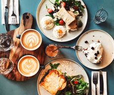 Brunch shot, taken directly from above.