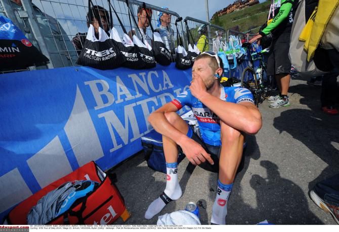 Ryder Hesjedal (Garmin Sharp) at the finish
