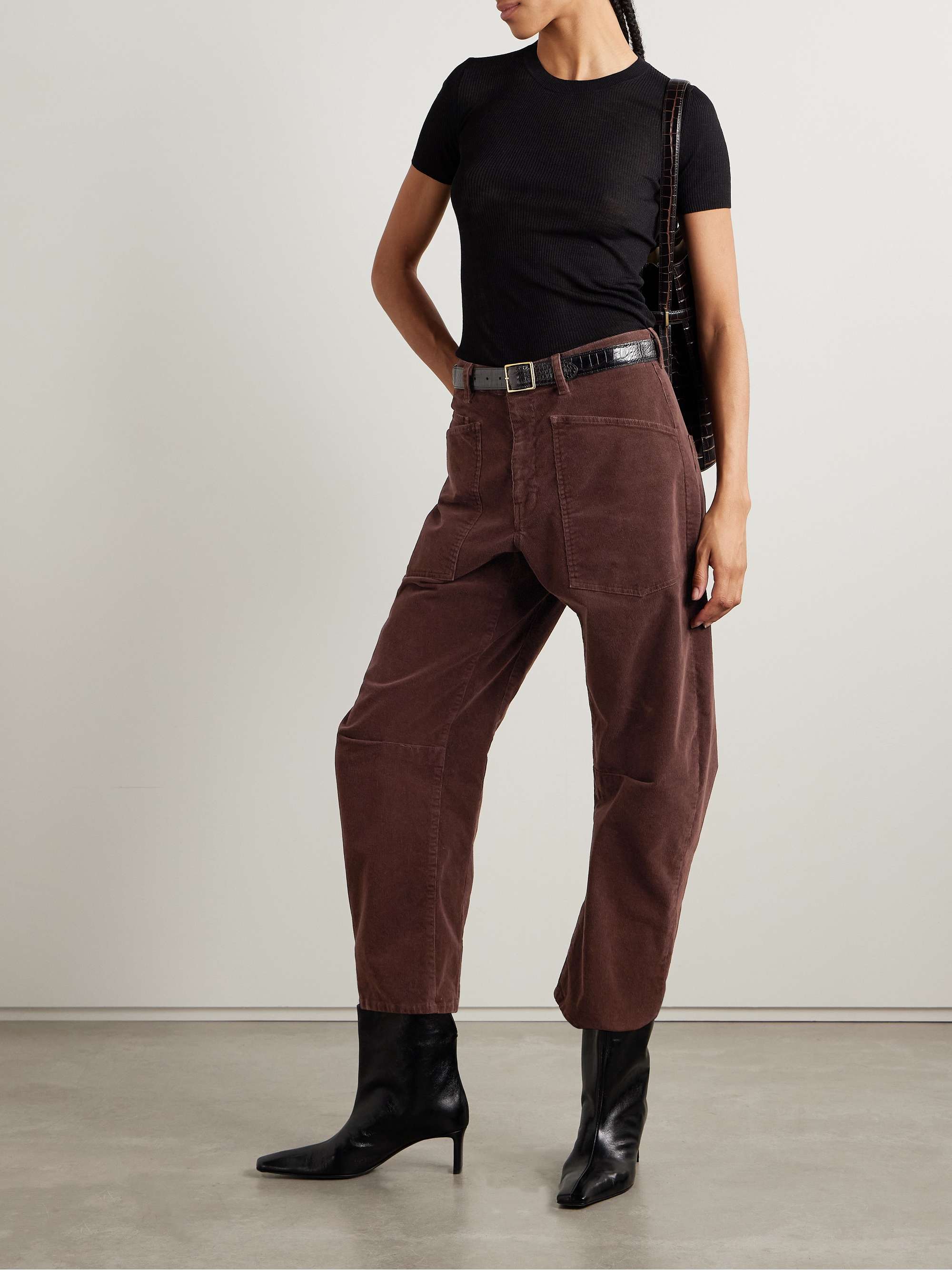 Shon Cotton-Blend Corduroy Tapered Pants