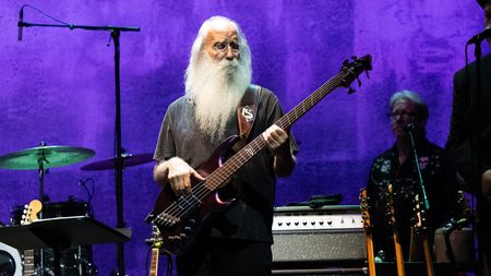  Bass player Leland Sklar of The Immediate Family performs onstage during the Wild Honey tribute to Warren Zevon benefiting the Asbestos Disease Awareness Organization and the Ed Asner Family Center at The Granada Theatre on September 27, 2025 in Santa Barbara, California