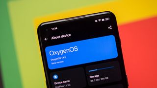 OxygenOS 14 about device page