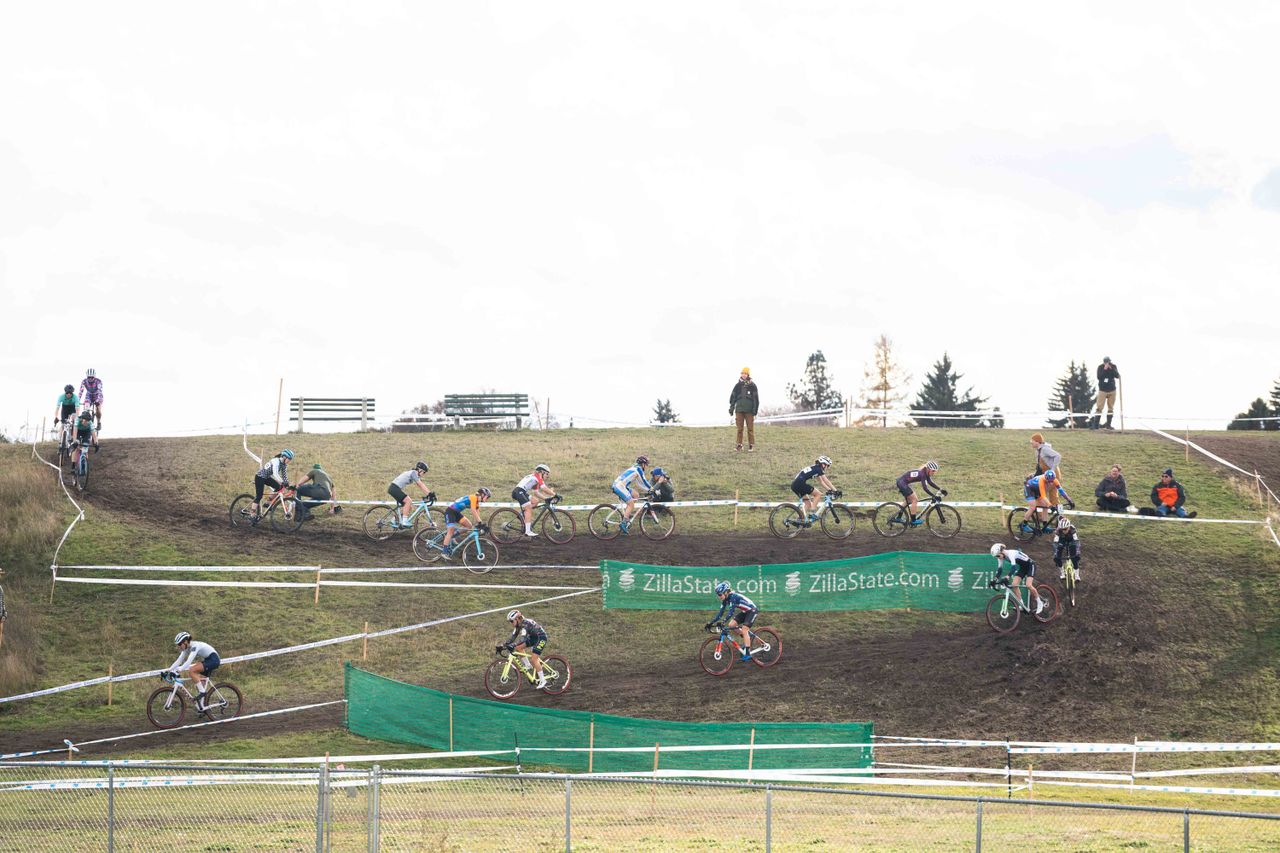 The riders lined out during the 2023 Pan American Cyclocross Championships