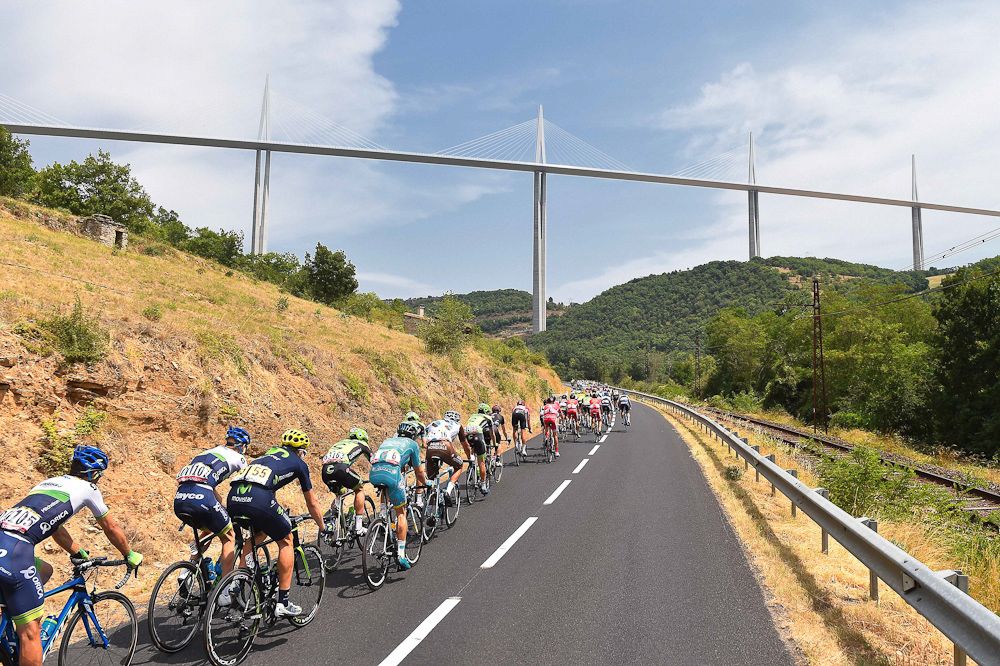 The peloton in action during stage 14.
