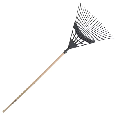 Polysteel Lawn rake with Wood Handle