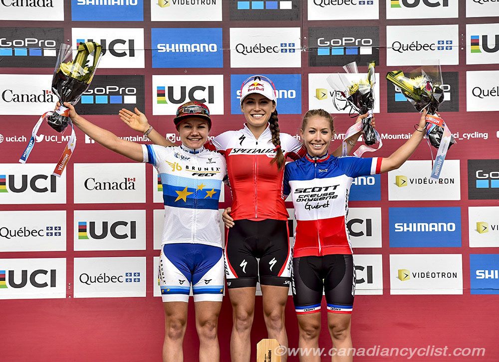 Podium: Frei , Kate Courtney, Urruty