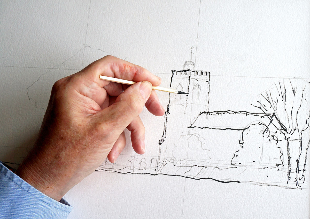 Using waterproof ink is essential to prevent lines loosing shape