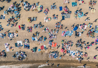 people on the beach