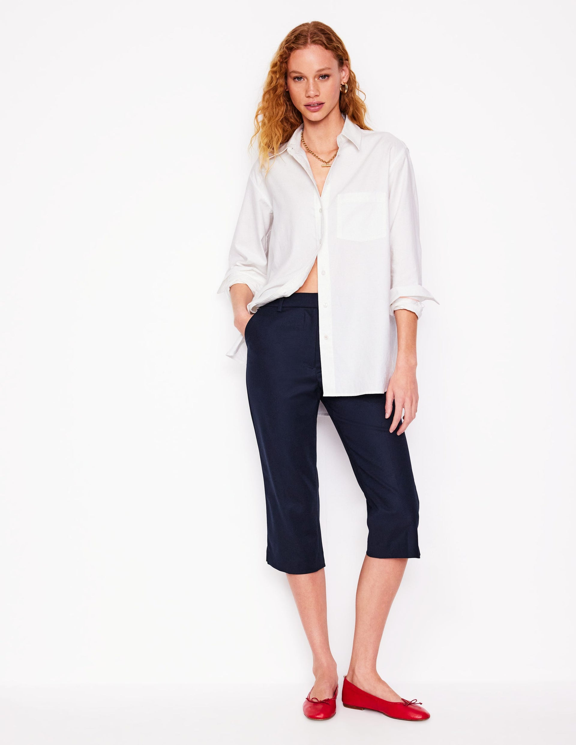 Capri Pants-Navy