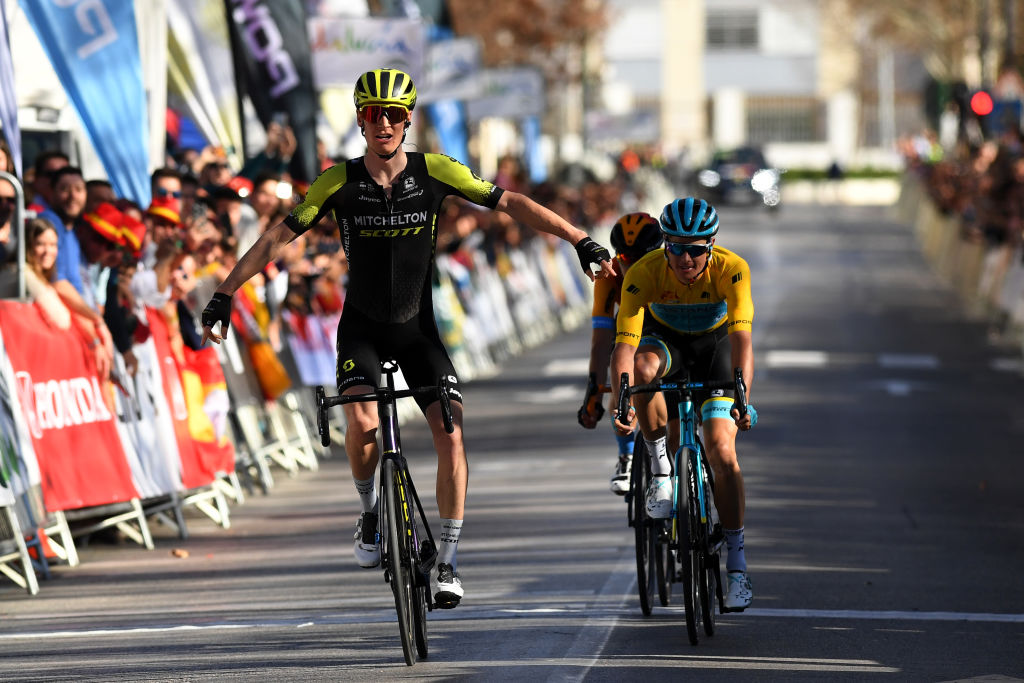 Jack Haig (Mitchelton-Scott) takes the win over Jakob Fuglsang and Mikel Landa