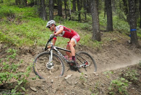 Mitch Hoke (Cliff Bar) descends the many switchbacks