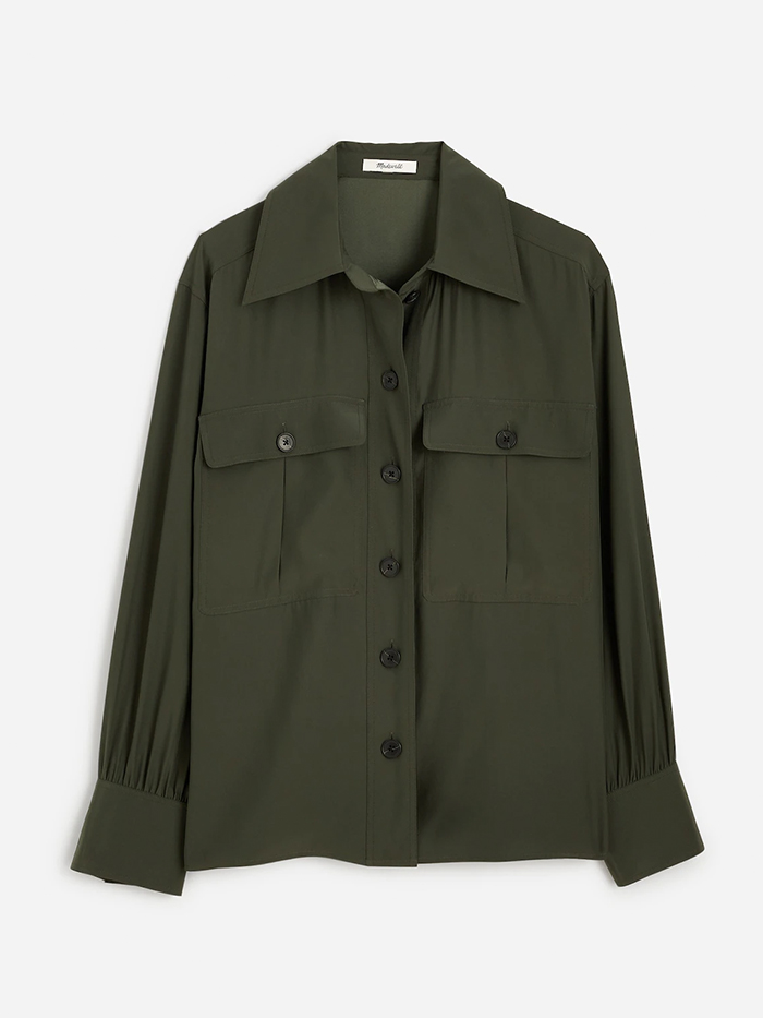 Madewell, Silk Utility Shirt