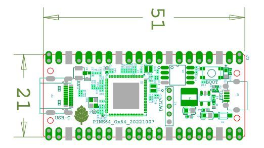 Pine64 Ox64 Single Board Computer - 128Mb, RISC-V Quad-Core, SBC