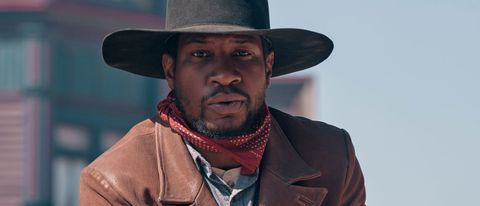 Jonathan Majors as Nat Love in They Harder They Fall