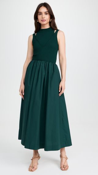 En Saison, Sigrid Mixed Media Maxi Dress