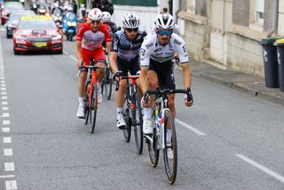 LUZ ARDIDEN FRANCE JULY 15 Julian Alaphilippe of France and Team Deceuninck QuickStep leads The Breakaway during the 108th Tour de France 2021 Stage 18 a 1297km stage from Pau to Luz Ardiden 1715m LeTour TDF2021 on July 15 2021 in Luz Ardiden France Photo by Tim de WaeleGetty Images