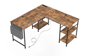 Product shot of Tbfit L Shaped Desk Corner Desk
