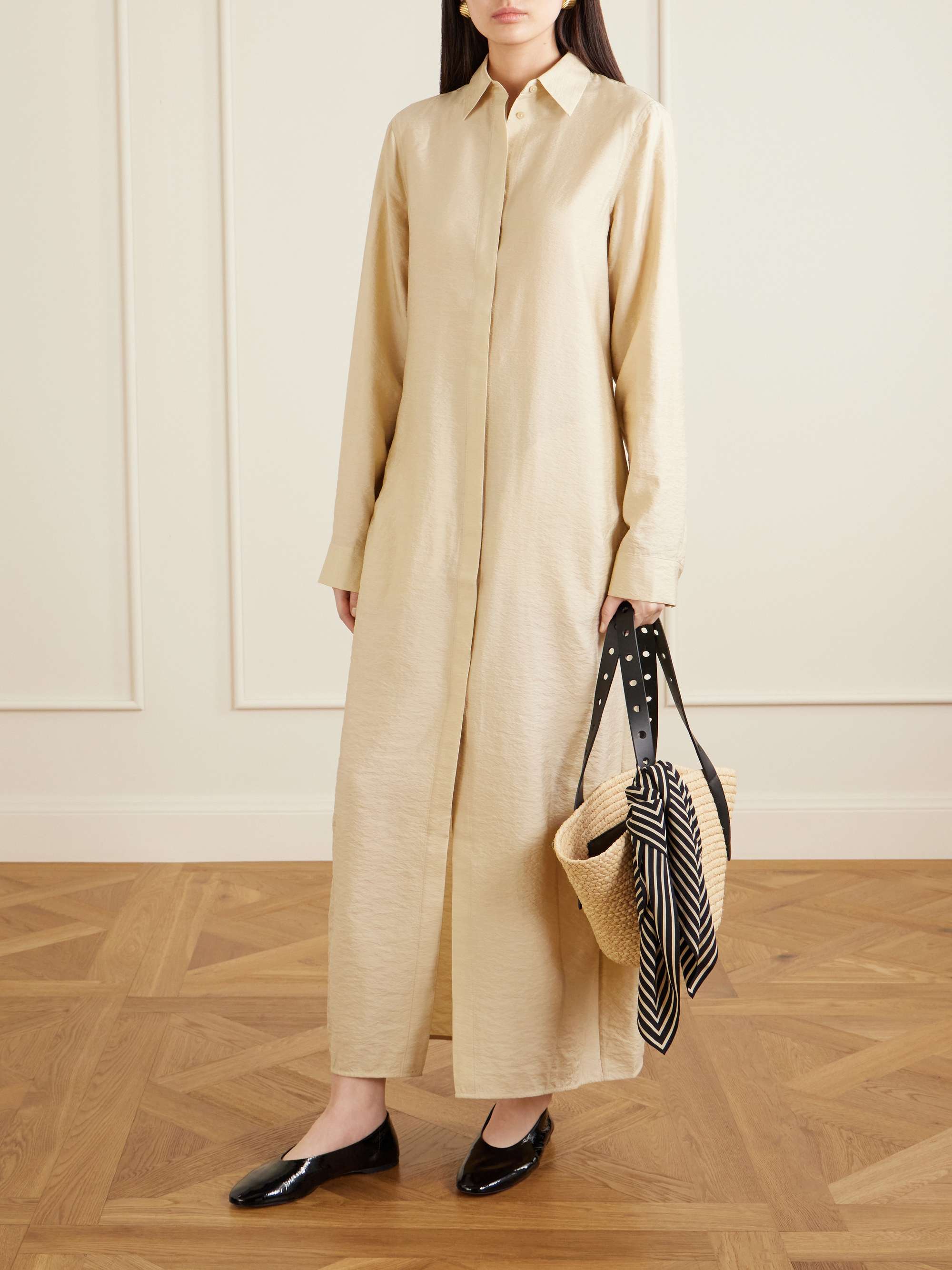Parachute Silk-Blend Maxi Dress