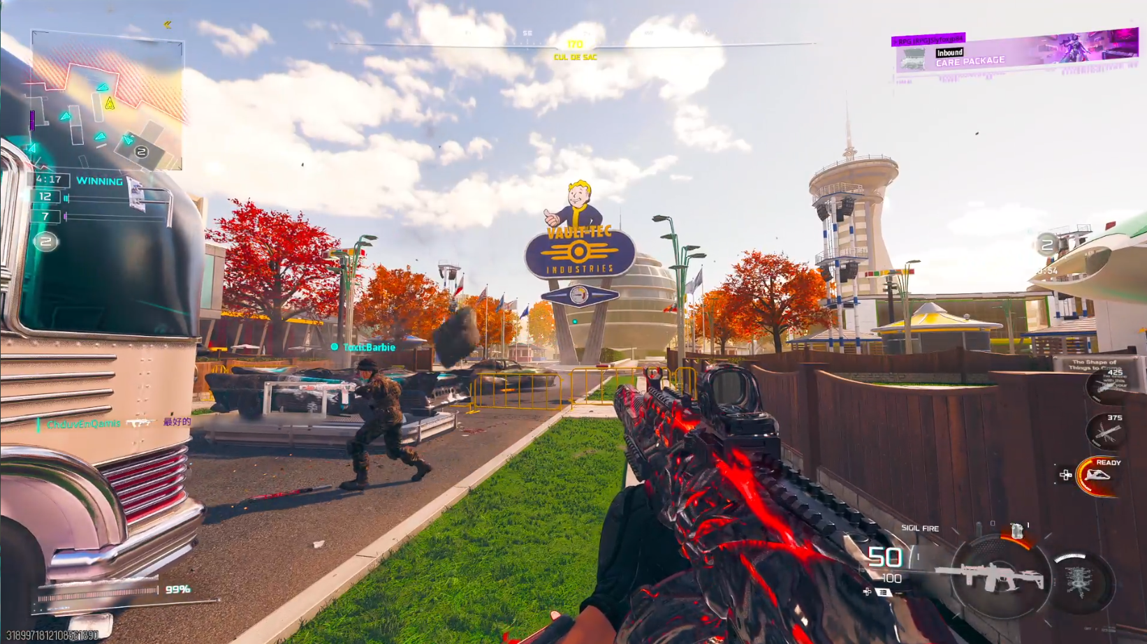 The Fallout-themed Nuketown map in Call of Duty: Black Ops 7