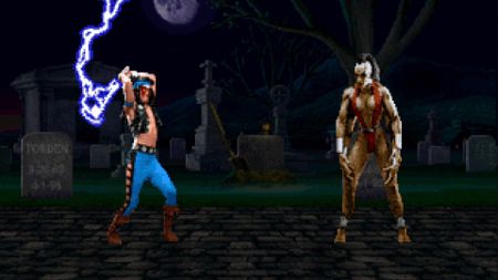 Mortal Kombat 3 screenshot showing nightwolf and sheeva