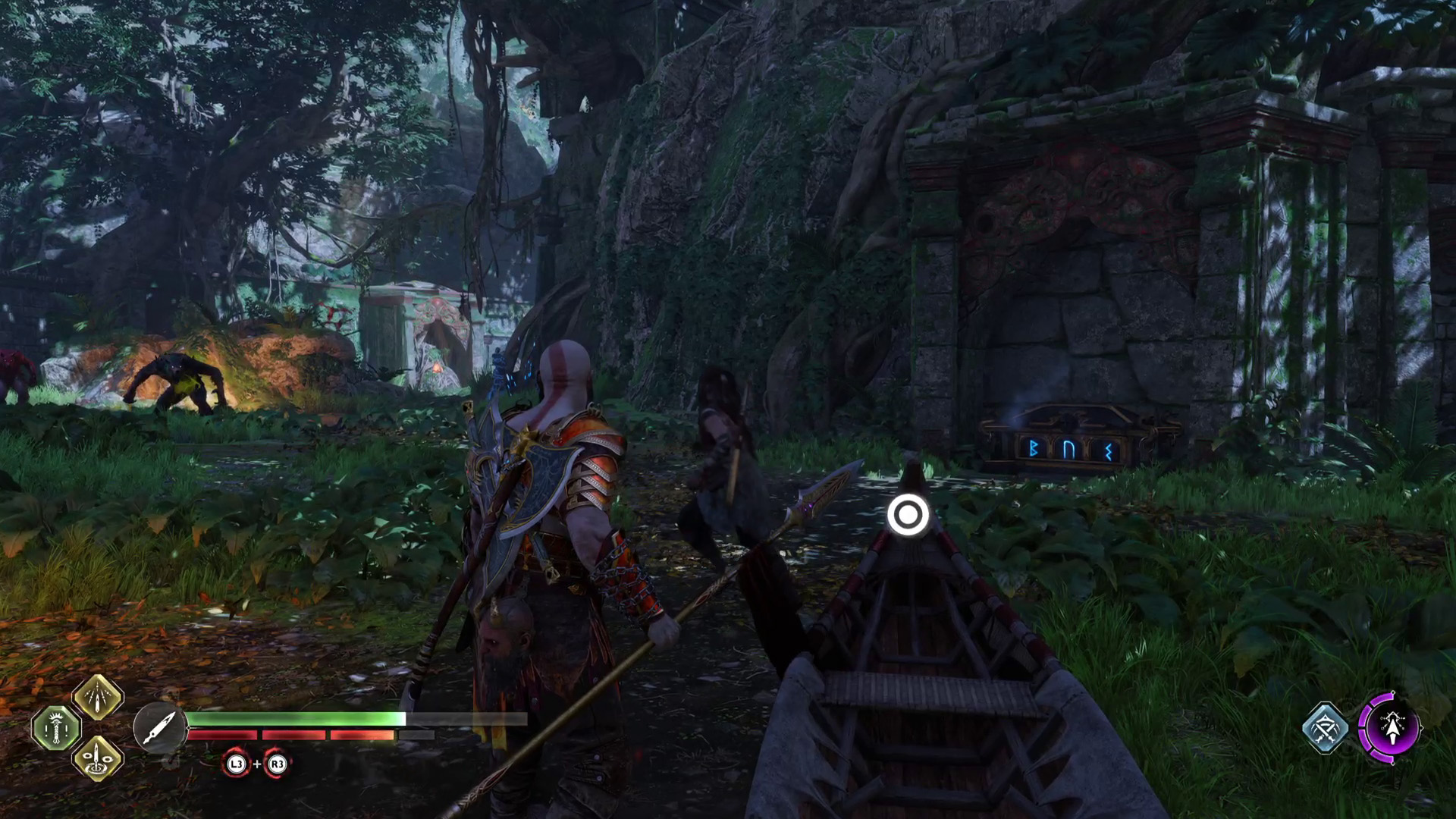God of War Ragnarok Jungle Nornir chests in the Vanaheim crater area